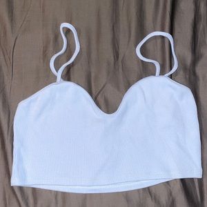 Zara crop top with sweetheart neckline
